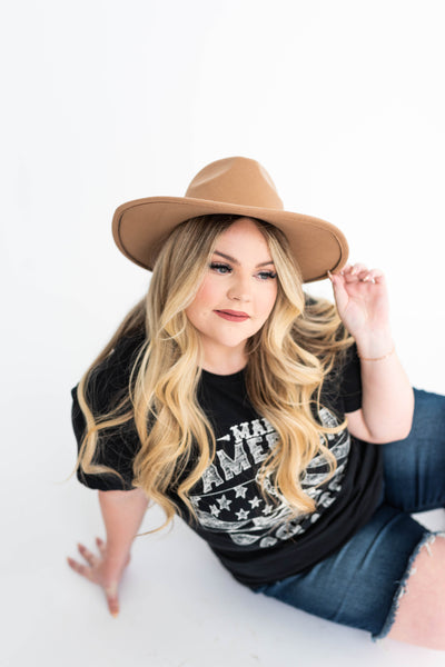 Plus size cowboy black tee
