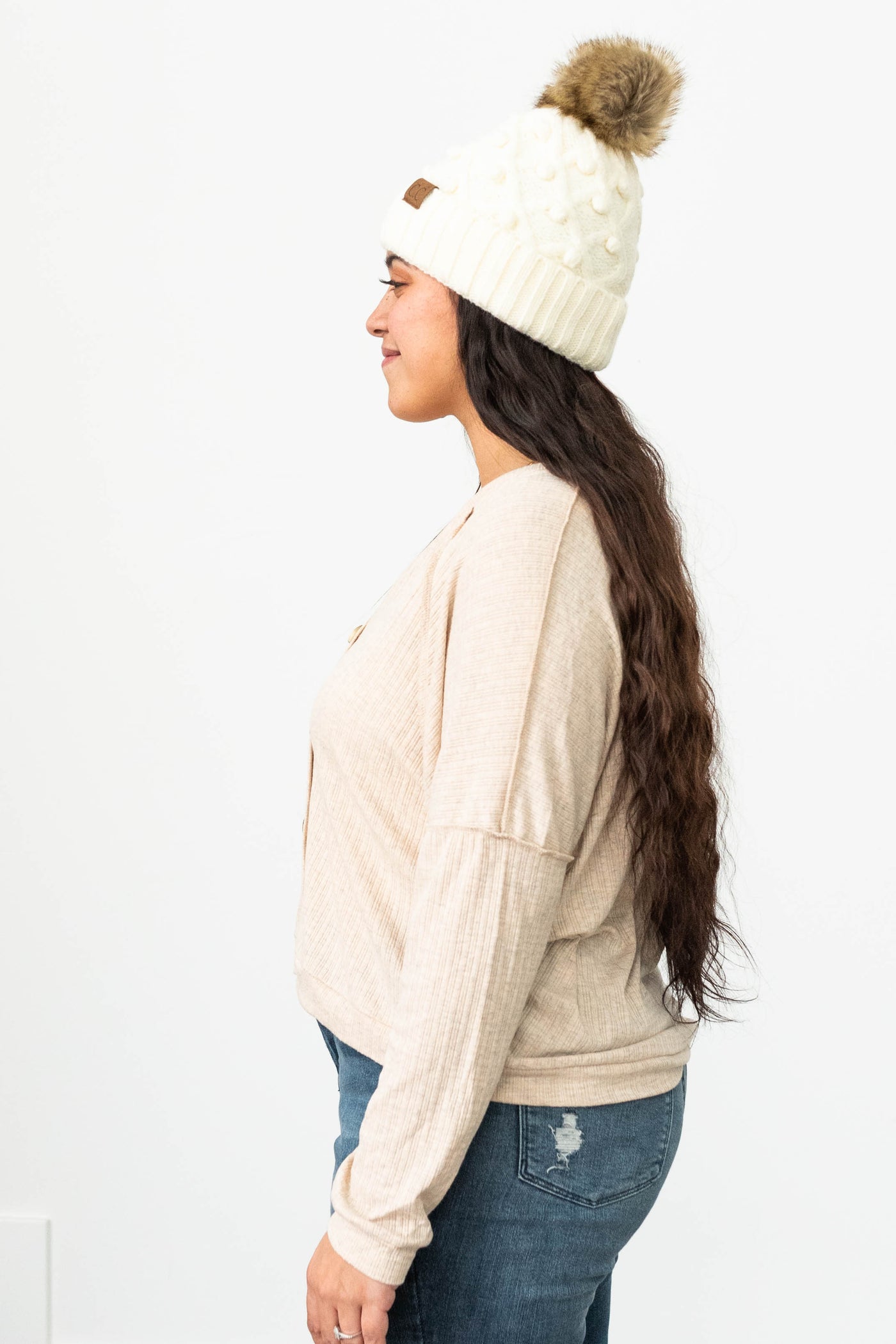 Amerie Oatmeal Top