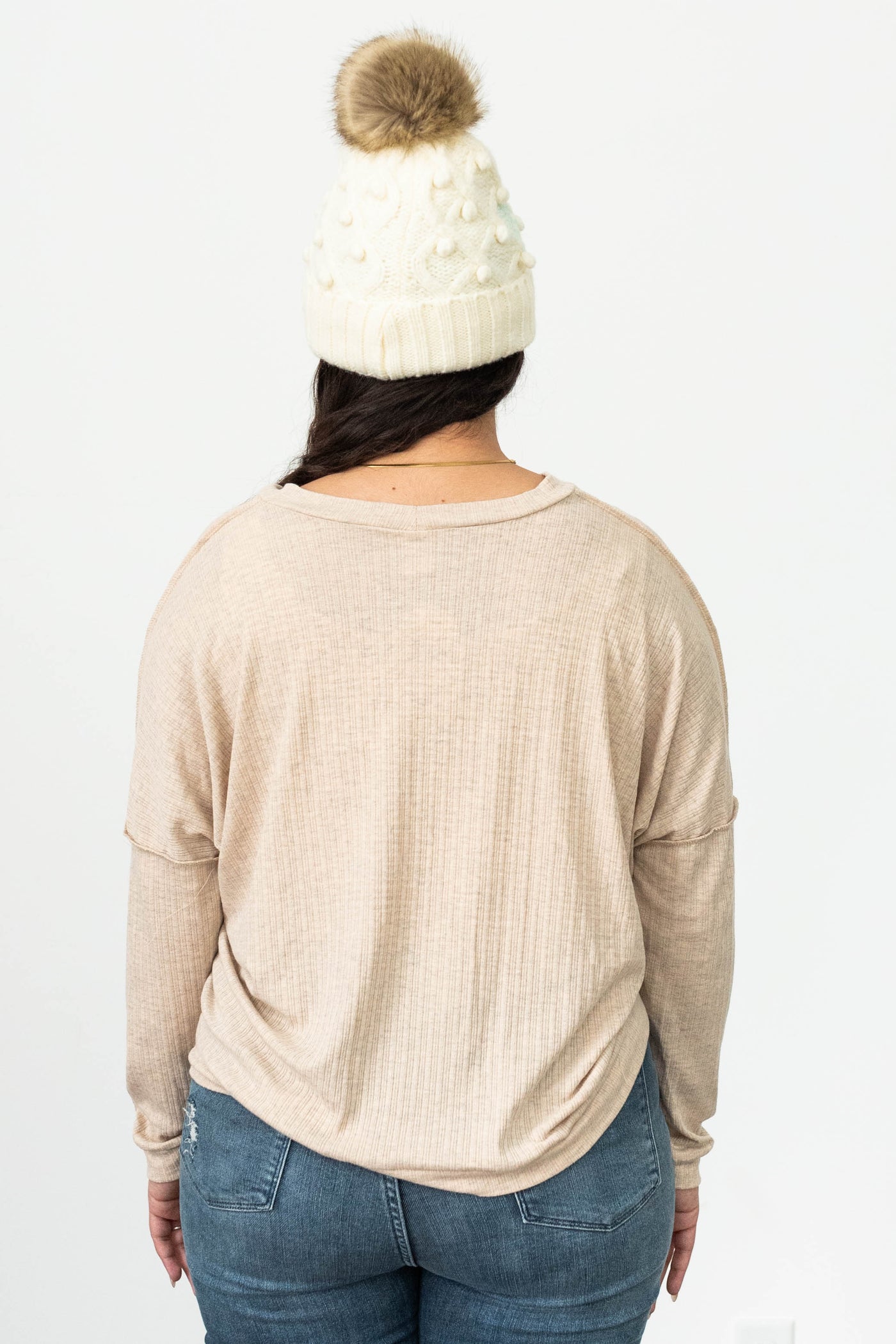Amerie Oatmeal Top