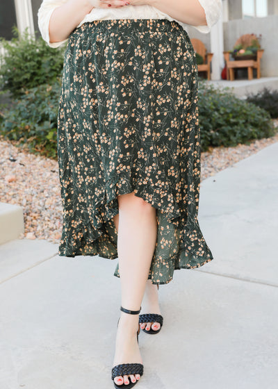 Astra Teal Floral Skirt