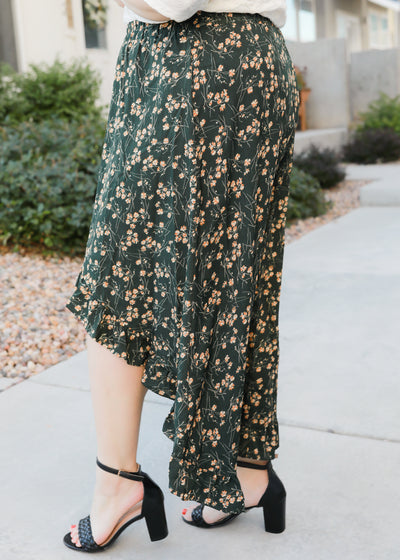 Astra Teal Floral Skirt