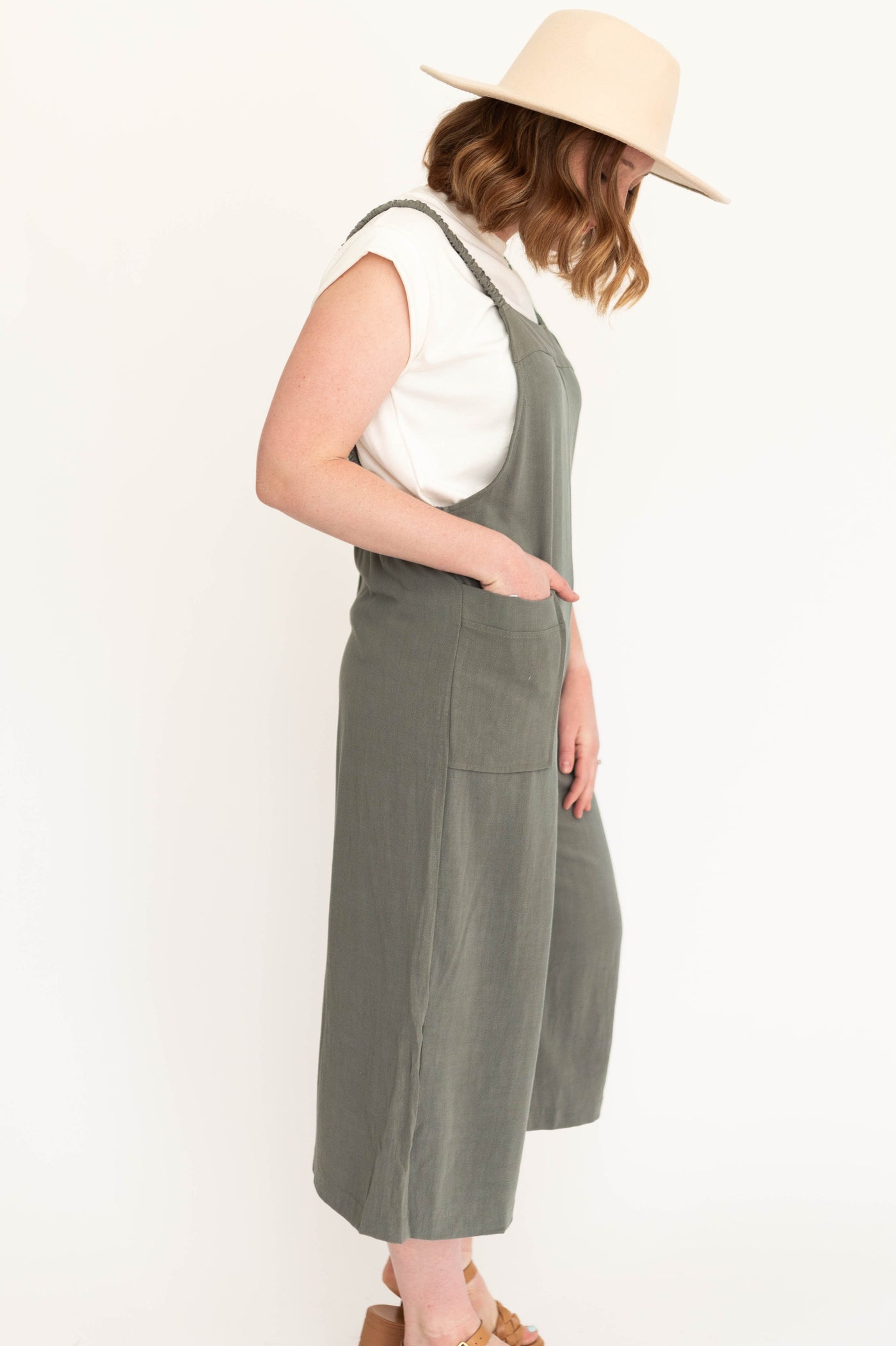 Dark sage jumpsuit