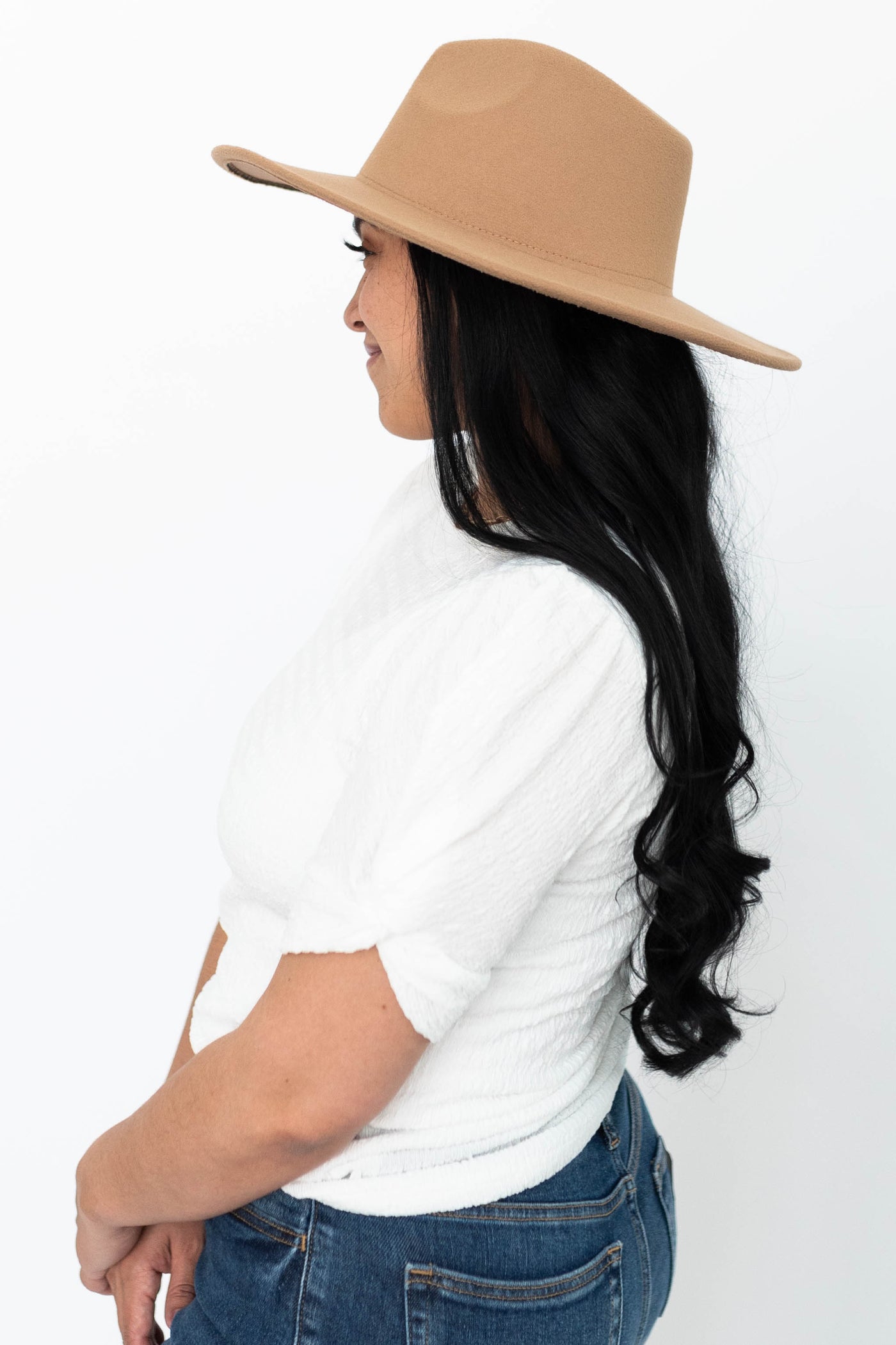 Side view of a white top