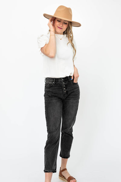 Short sleeve Brenda white top