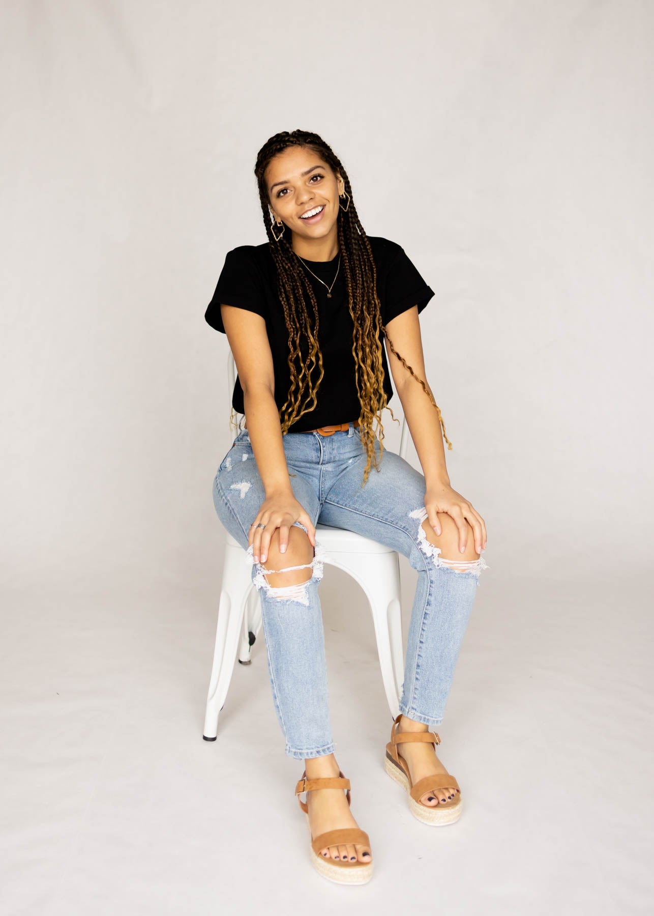 Short sleeve black top tee shirt