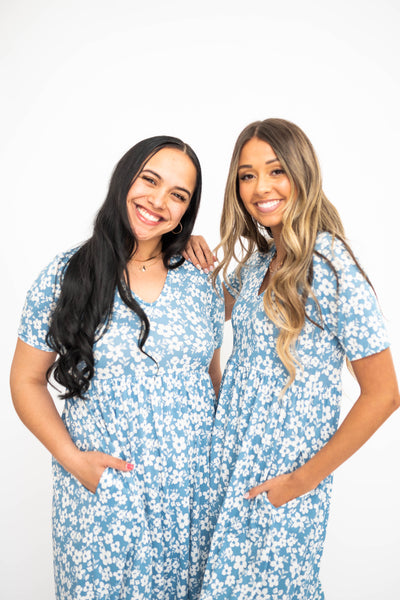 Jules Blue Floral Dress