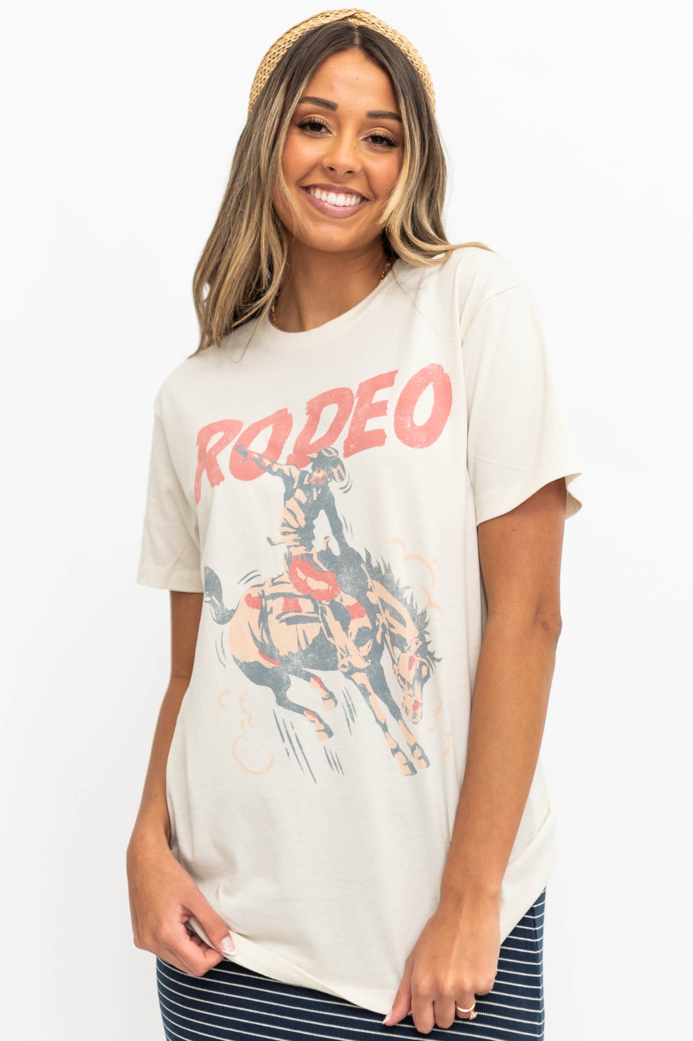 White rodeo tee