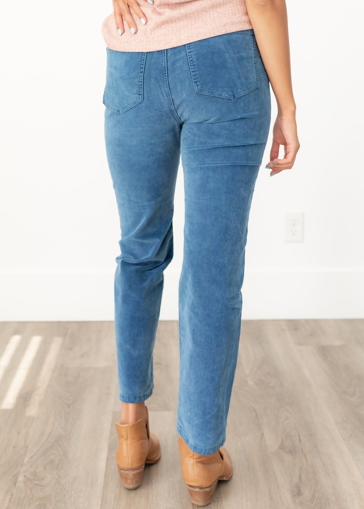 Eira Blue Suede Pants