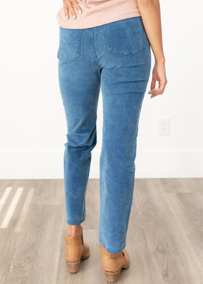 Eira Blue Suede Pants
