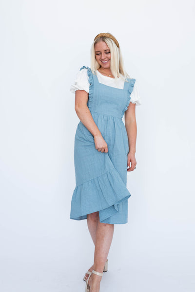 Blue jumper dress in size small