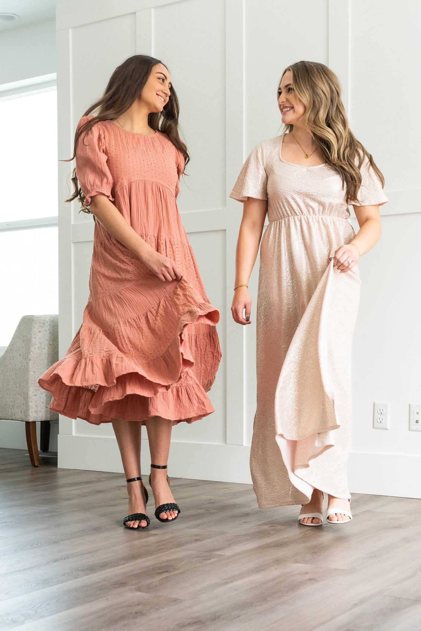 Evangeline Champagne Dress