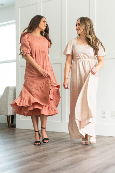 Evangeline Champagne Dress