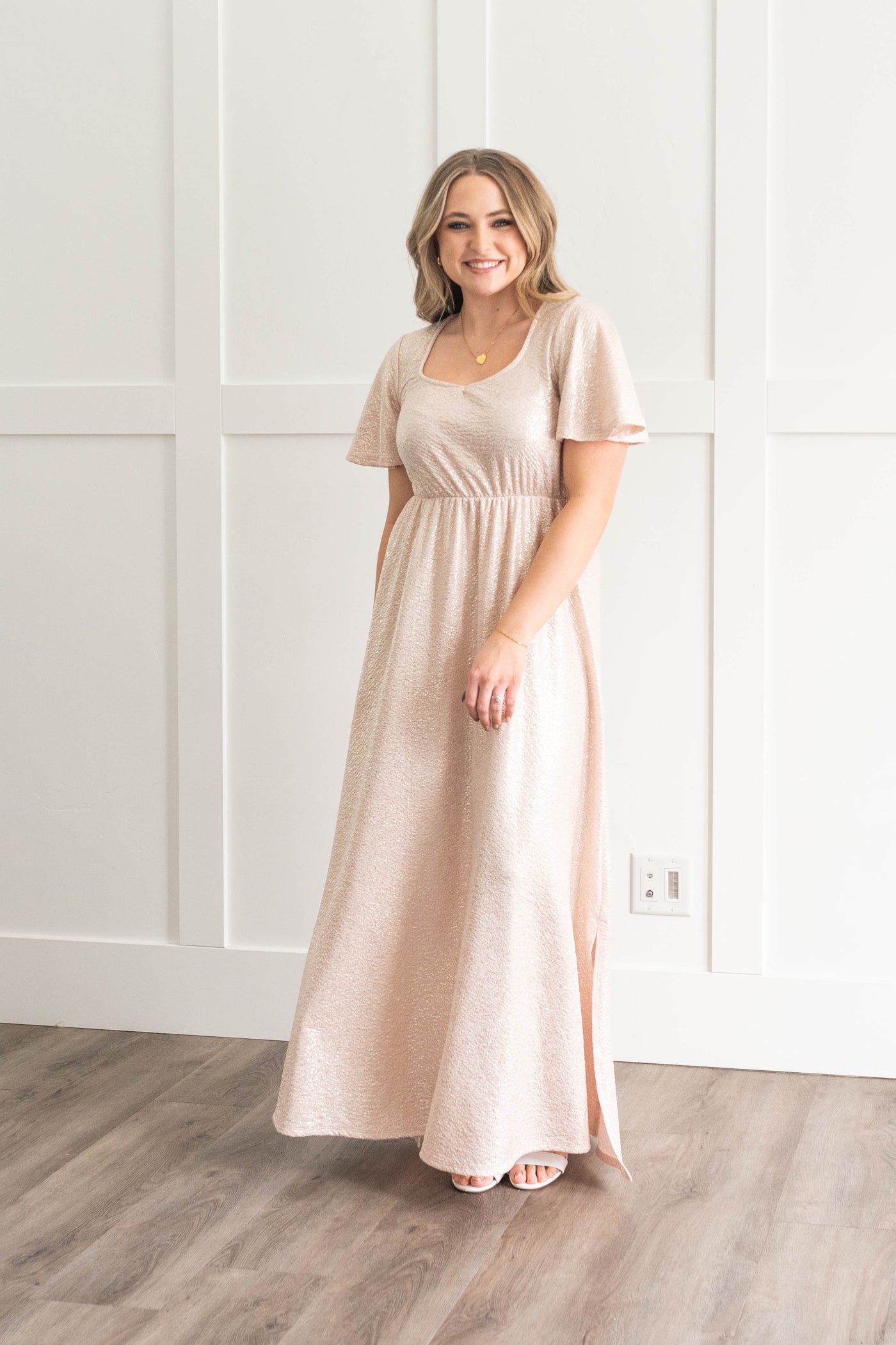 Evangeline Champagne Dress