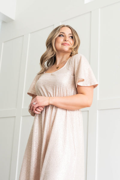 Evangeline Champagne Dress