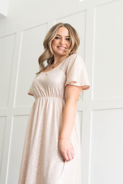 Evangeline Champagne Dress