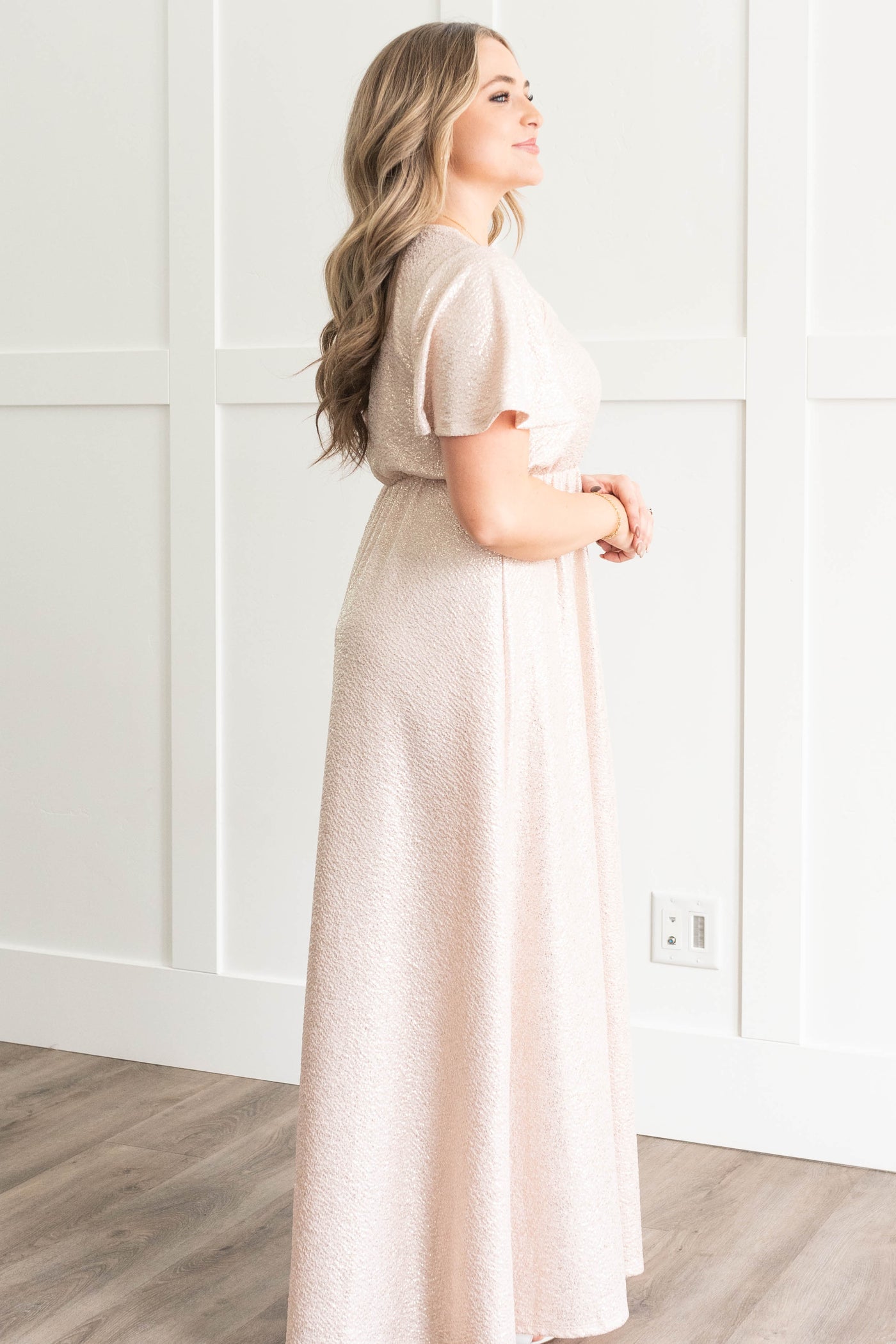 Evangeline Champagne Dress