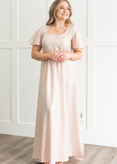 Evangeline Champagne Dress