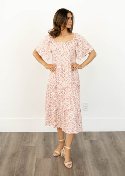 Blush floral dress