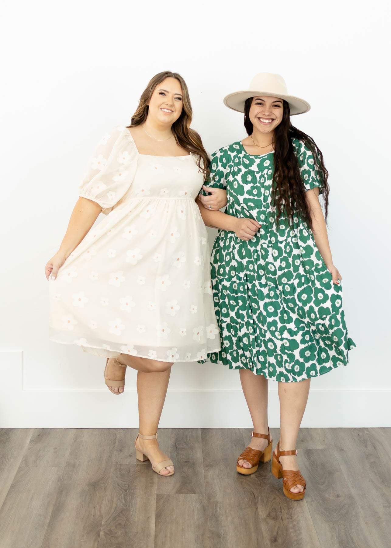 India Cream Floral Dress