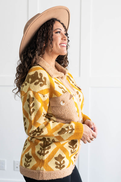Laurie Camel Cardigan