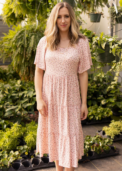 Small blush floral dress
