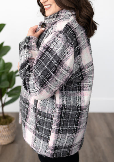 Maggie Blush Plaid Shacket