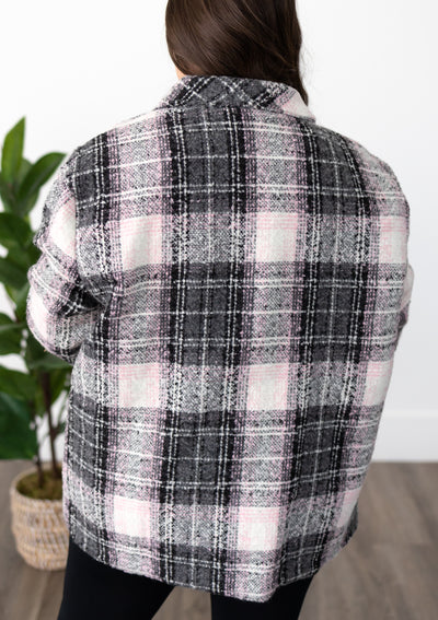 Maggie Blush Plaid Shacket
