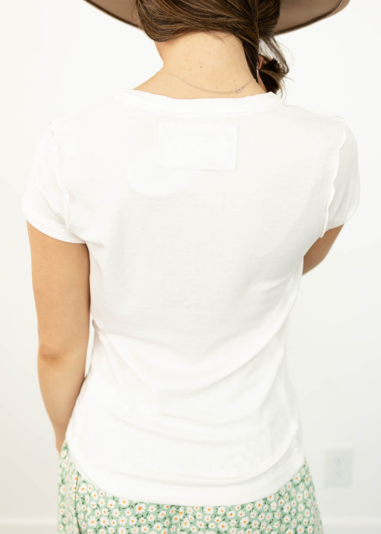 Back view of a white top