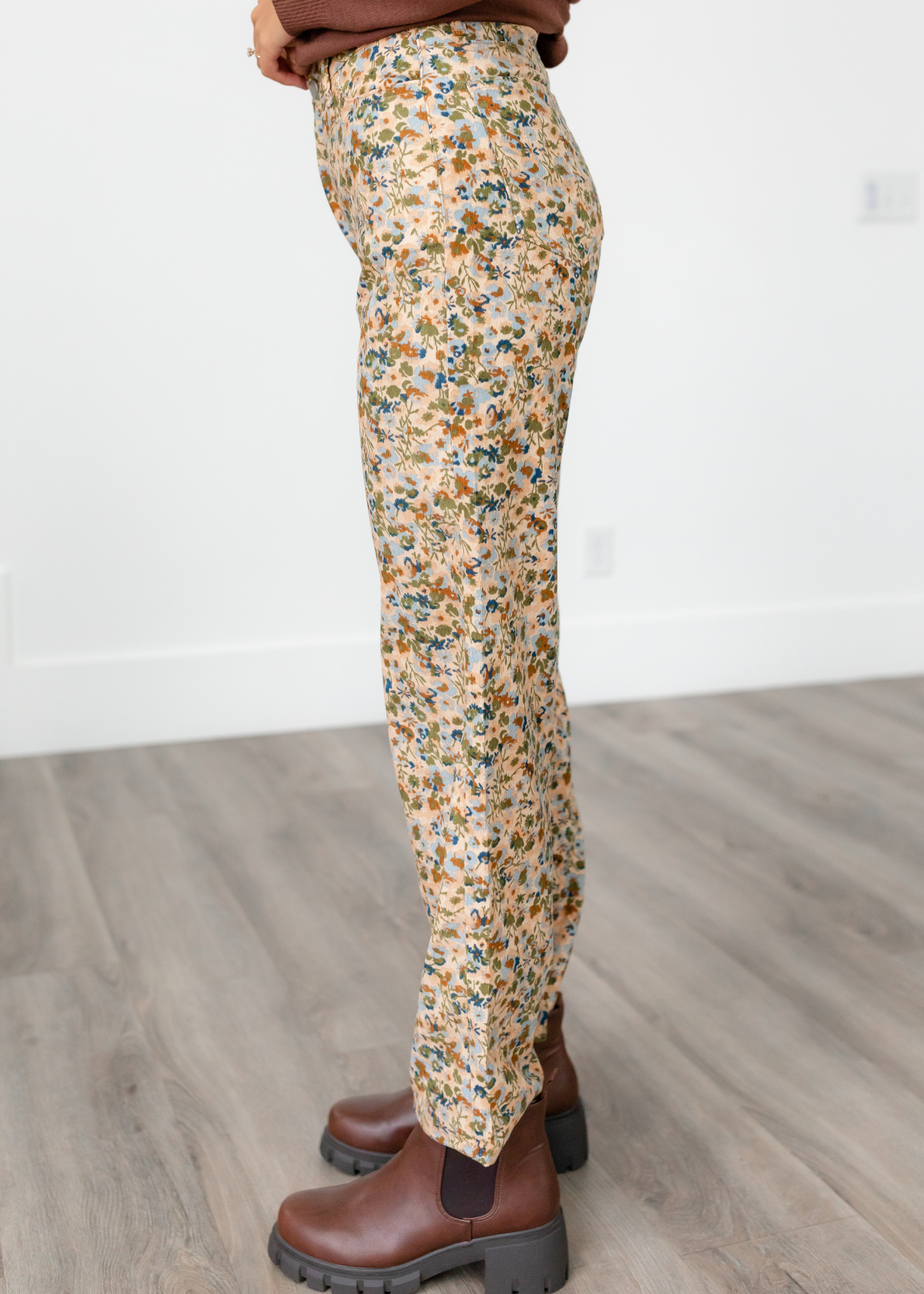 Marie Taupe Floral Pants