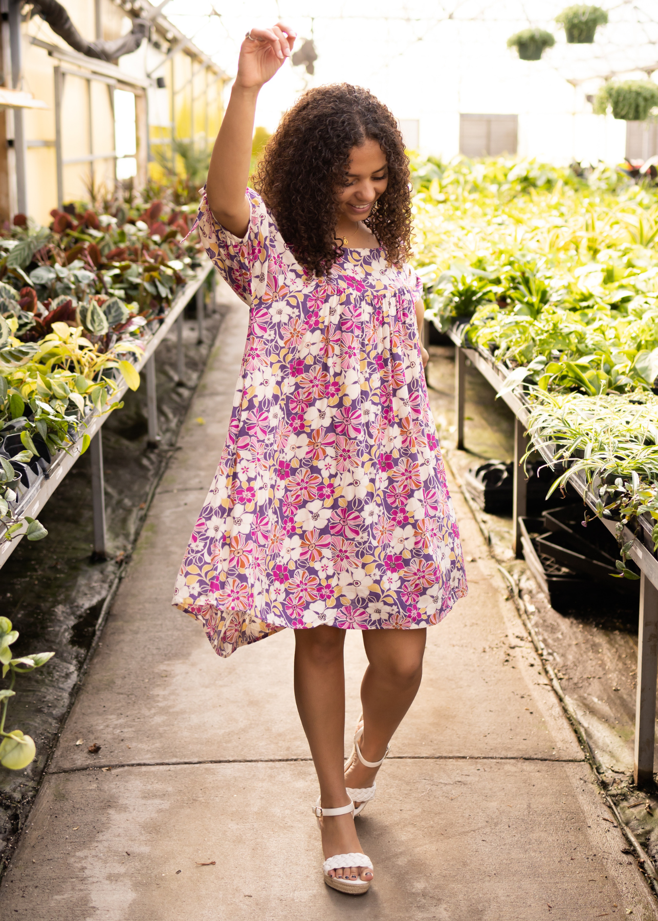 Violet floral dress