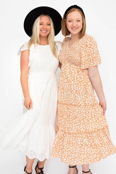 Adrielle White Eyelet Dress