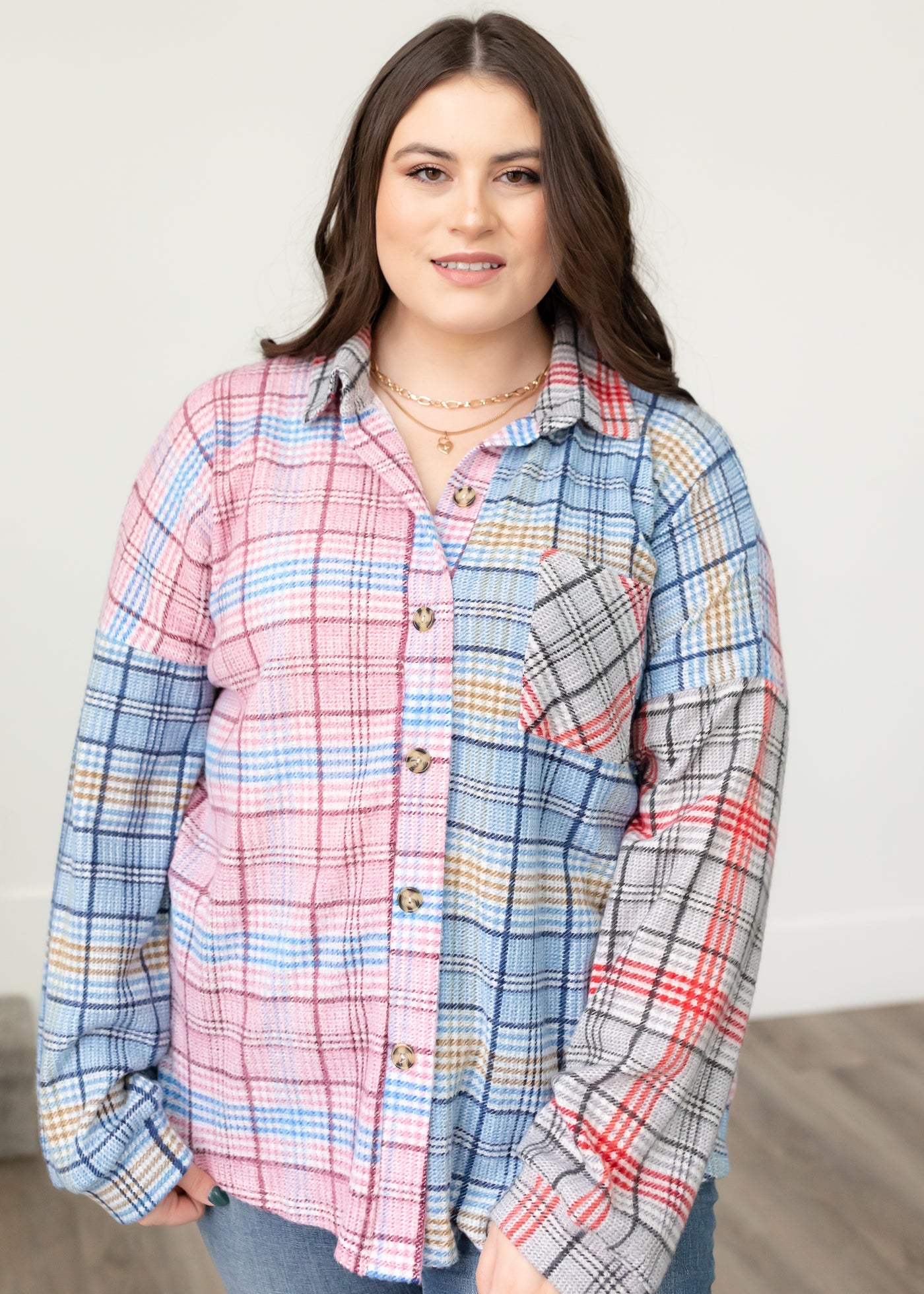 Osaka Pink Plaid Top