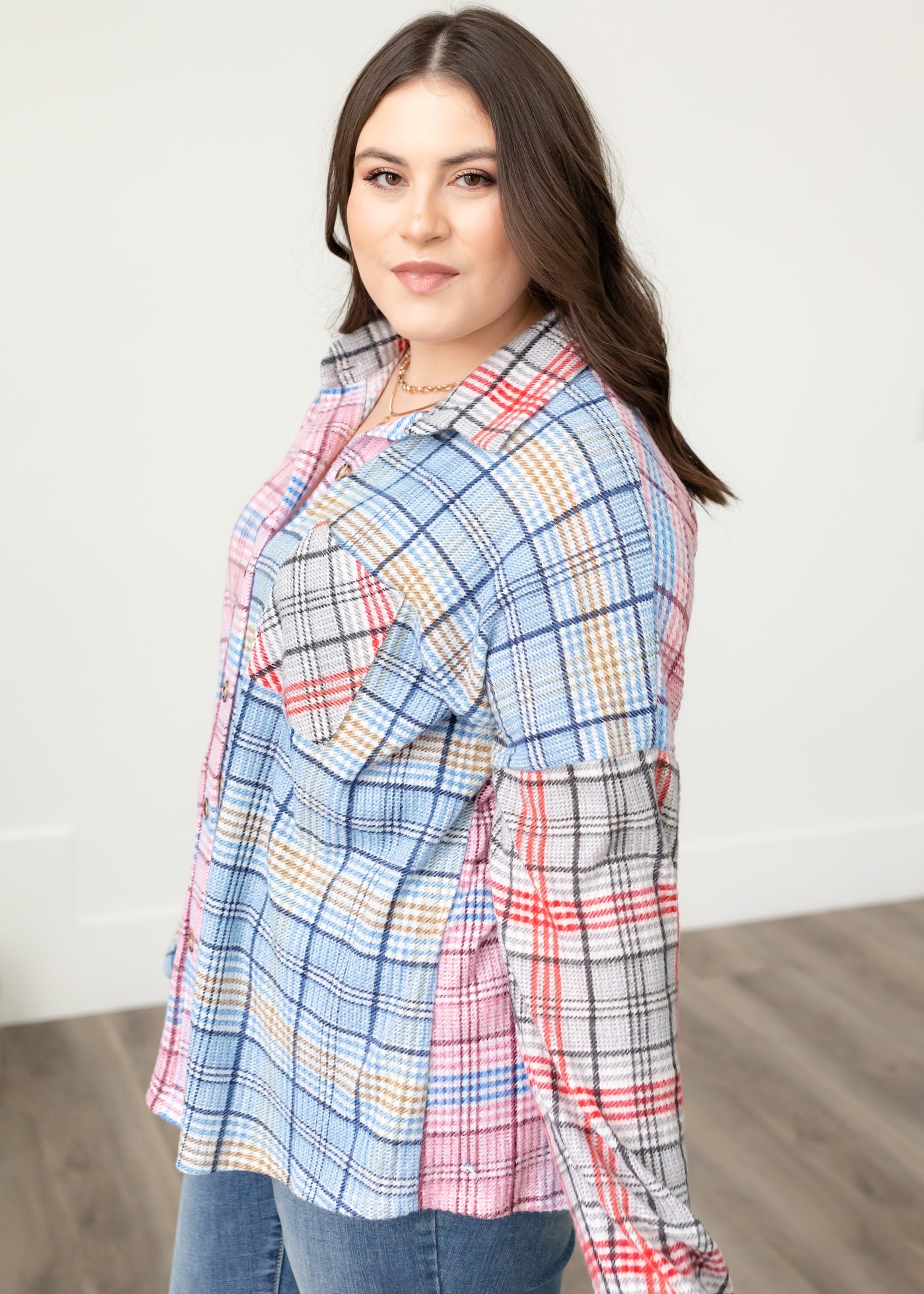Osaka Pink Plaid Top