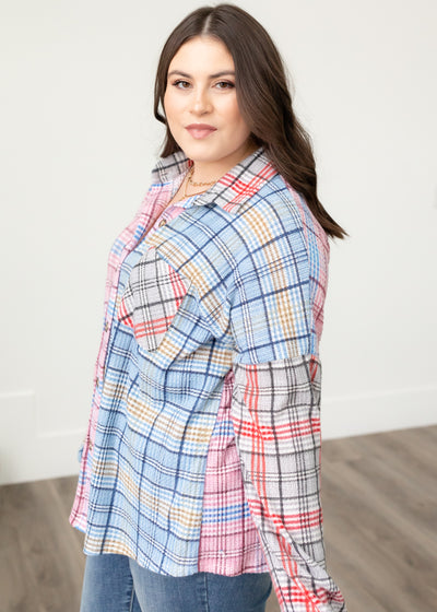 Osaka Pink Plaid Top