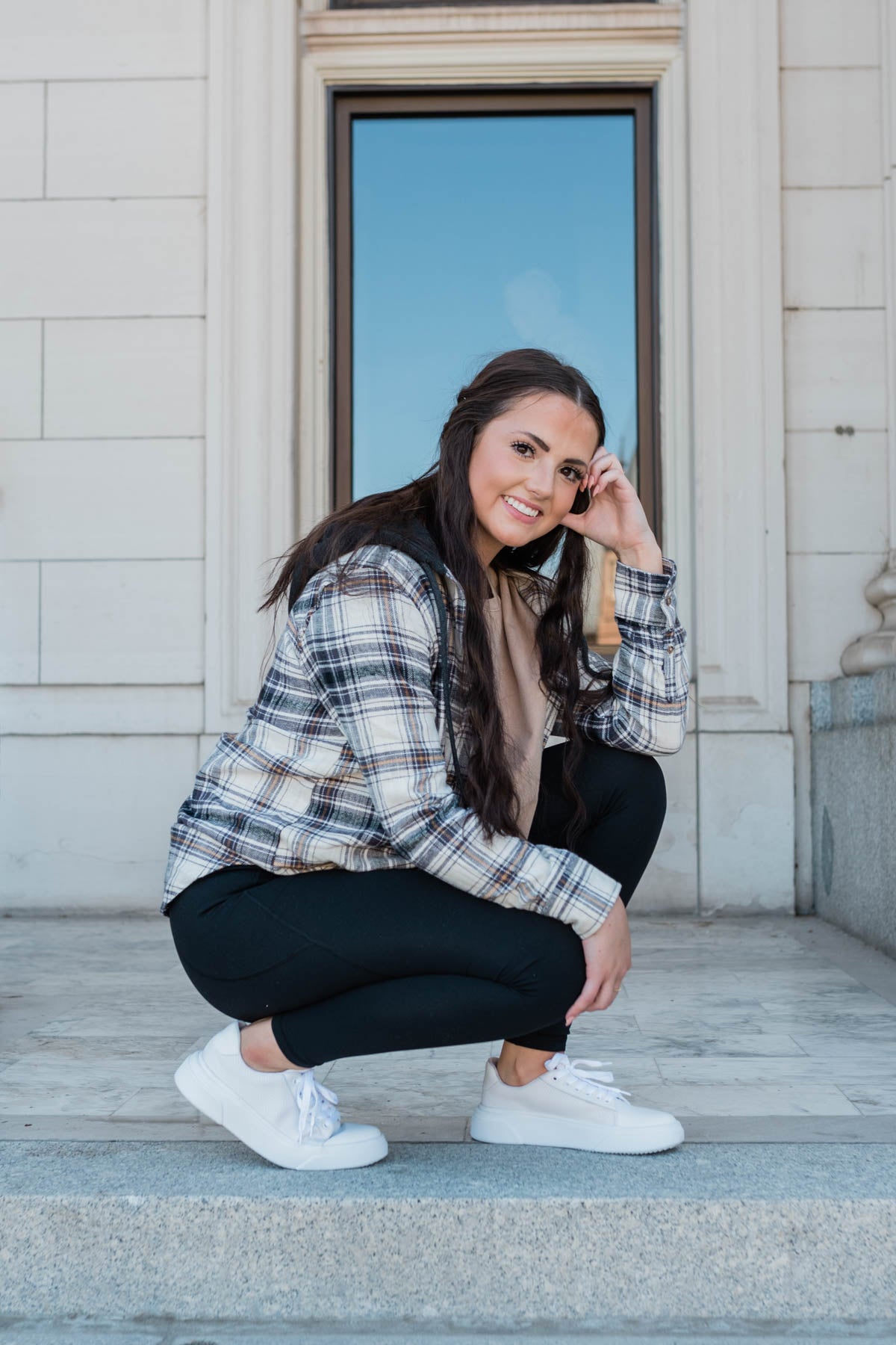 Payton Black Plaid Hooded Shacket