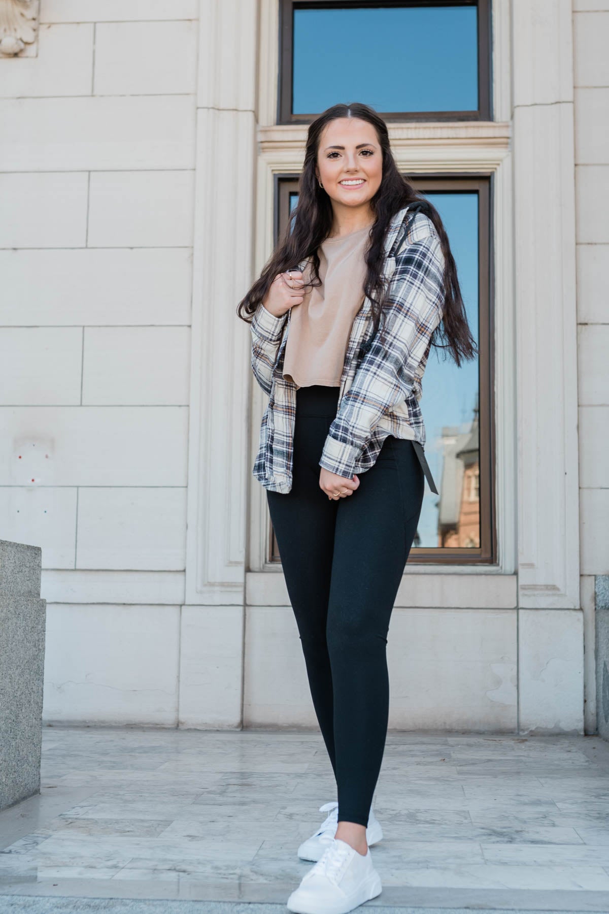 Payton Black Plaid Hooded Shacket