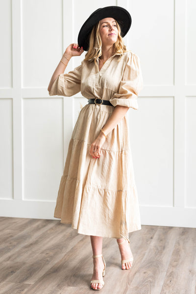 Short sleeve stone dress