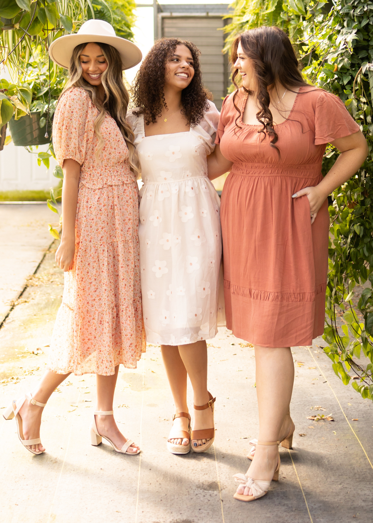 Zoey Salmon Floral Dress
