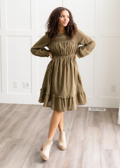 Safiya Olive Dress